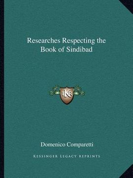 portada researches respecting the book of sindibad (en Inglés)