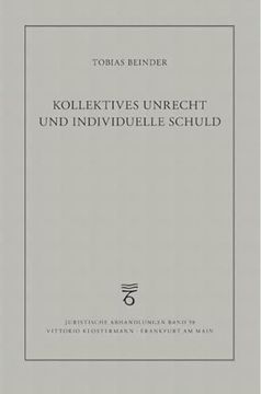 portada Kollektives Unrecht und Individuelle Schuld (en Alemán)