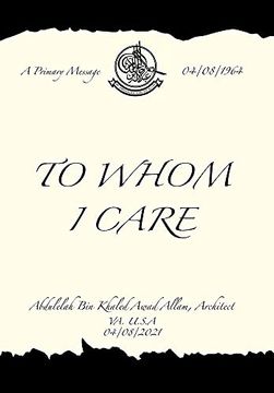 portada To Whom i Care (en Inglés)