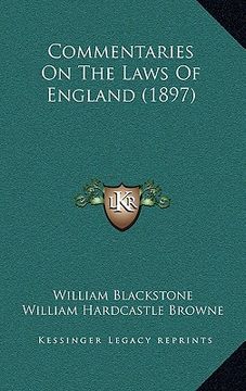 portada commentaries on the laws of england (1897)