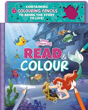portada Disney Princess Ariel: Read & Colour (en Inglés)