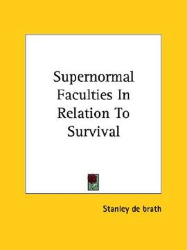 portada supernormal faculties in relation to survival (en Inglés)