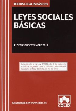portada leyes sociales básicas (11ª ed. 2012)