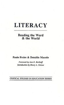 portada literacy: reading the word & the world (in English)