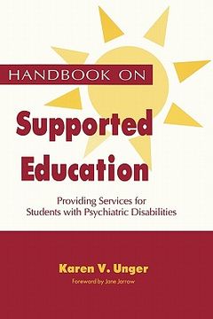 portada handbook on supported education (en Inglés)