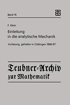 portada Einleitung in die Analytische Mechanik: Vorlesung, Gehalten in Göttingen 1886 (en Alemán)