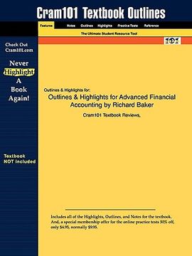 portada studyguide for advanced financial accounting by richard baker, isbn 9780073526911
