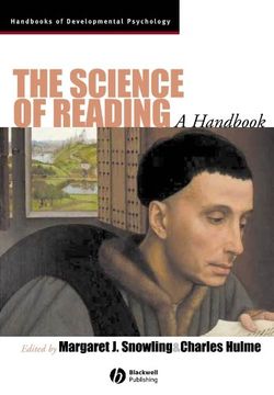 portada The Science of Reading: A Handbook (Wiley Blackwell Handbooks of Developmental Psychology) (en Inglés)