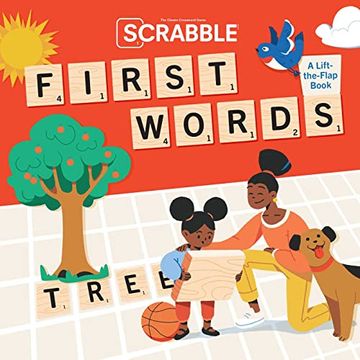 portada Scrabble: First Words: (Interactive Books for Kids Ages 0+, First Words Board Books for Kids, Educational Board Books for Kids) (Playpop) (en Inglés)