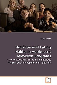 portada nutrition and eating habits in adolescent television programs (en Inglés)