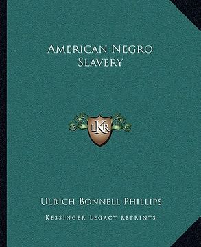 portada american negro slavery (en Inglés)