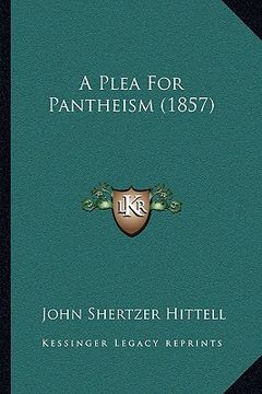 portada a plea for pantheism (1857)