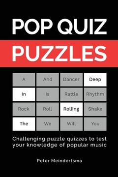 portada Pop Quiz Puzzles: Challenging puzzle quizzes to test your knowledge of popular music (en Inglés)