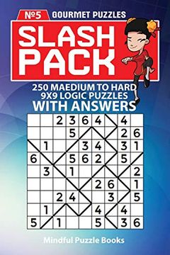 portada Slash Pack: 250 Medium to Hard 9x9 Logic Puzzles With Answers (Slash Pack Books) (Volume 5) (in English)