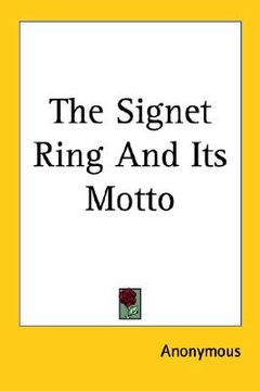 portada the signet ring and its motto (en Inglés)