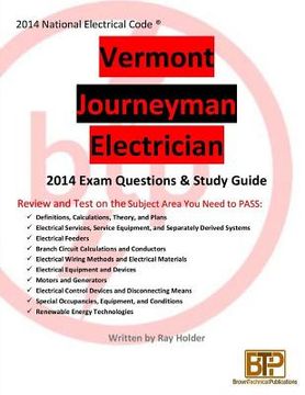 portada Vermont 2014 Journeyman Electrician Study Guide (en Inglés)