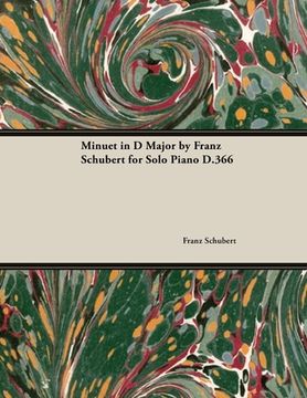 portada minuet in d major by franz schubert for solo piano d.366 (en Inglés)
