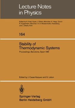 portada stability of thermodynamic systems: proceedings of the meeting held at bellaterra school of thermodynamics, autonomous university of barcelona, bellat (en Inglés)