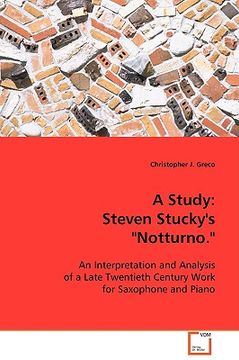 portada a study: steven stuckys "notturno." (en Inglés)