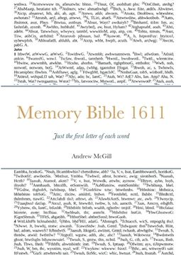 portada Memory Bible 1611: Just the first letter of each word (en Inglés)