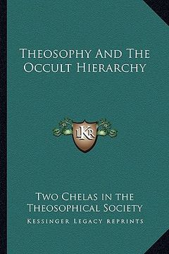 portada theosophy and the occult hierarchy (en Inglés)