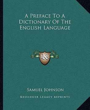 portada a preface to a dictionary of the english language (en Inglés)