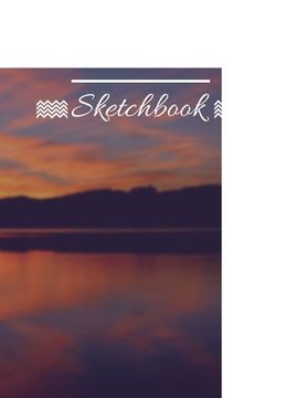 portada Personalized Sketchbook, Sunset, Lake, 120 Pages, (8.5x11)