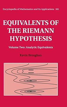 portada Equivalents of the Riemann Hypothesis: Volume 2, Analytic Equivalents (Encyclopedia of Mathematics and its Applications) (en Inglés)