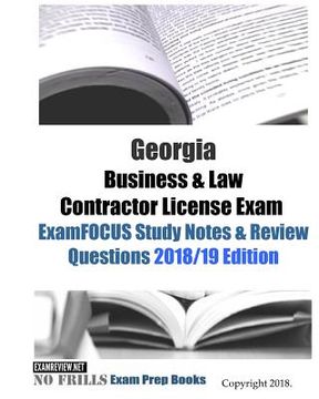 portada Georgia Business & Law Contractor License Exam ExamFOCUS Study Notes & Review Questions (en Inglés)