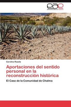 portada aportaciones del sentido personal en la reconstrucci n hist rica (en Inglés)