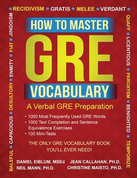 portada How to Master GRE Vocabulary: A Verbal GRE Preparation (en Inglés)