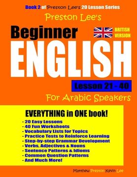 portada Preston Lee's Beginner English Lesson 21 - 40 For Arabic Speakers (British) (en Inglés)