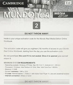 portada Mundo Real Media Edition Level 2 Online Workbook Activation Card