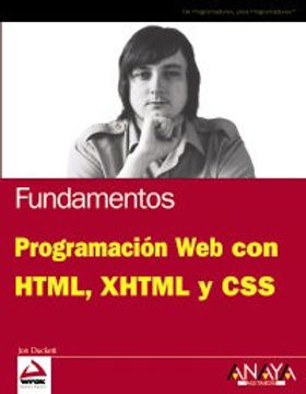 portada programación web con html, xhtml y css