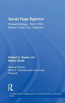 portada Sarah Fyge Egerton: Printed Writings, 1641–1700: Series ii, Part Four, Volume 2 (The Early Modern Englishwoman: A Facsimile Library of Essential Works. Writings, 1641-1700: Series ii, Part Four) (in English)