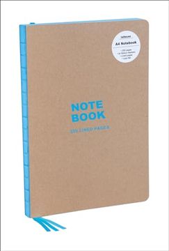 portada Kraft and Blue a4 Notebook: Large Format Hardcover a4 Style Notebook With Special Features