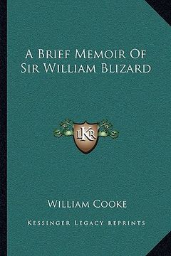 portada a brief memoir of sir william blizard