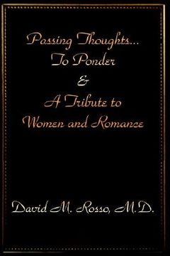 portada passing thoughts...to ponder & a tribute to women and romance