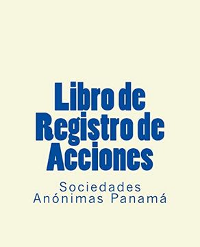 portada Libro de Registro de Acciones: Sociedades Anonimas Panama