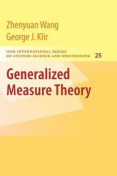 portada generalized measure theory (en Inglés)