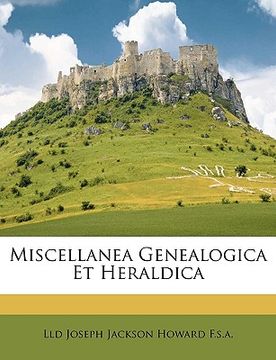 portada miscellanea genealogica et heraldica
