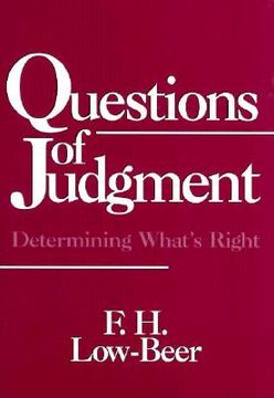 portada questions of judgement (en Inglés)