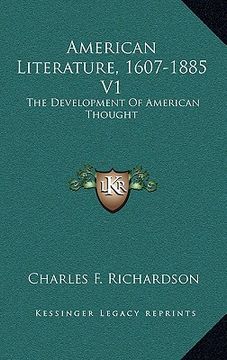 portada american literature, 1607-1885 v1: the development of american thought (en Inglés)