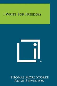 portada i write for freedom (en Inglés)