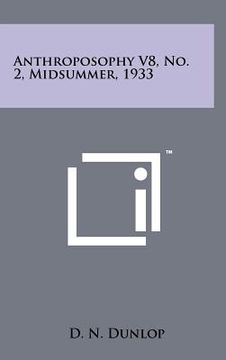 portada anthroposophy v8, no. 2, midsummer, 1933 (en Inglés)