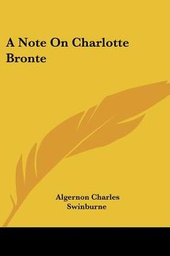 portada a note on charlotte bronte (in English)
