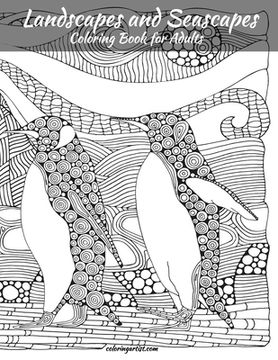 portada Landscapes and Seascapes Coloring Book for Adults