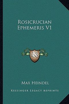 portada rosicrucian ephemeris v1 (en Inglés)