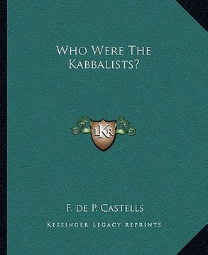 portada who were the kabbalists? (en Inglés)