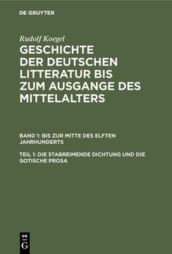 portada Die Stabreimende Dichtung und die Gotische Prosa (in German)